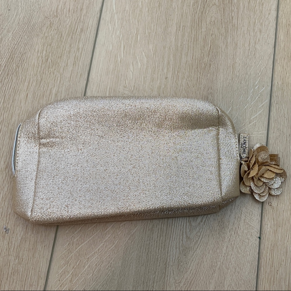 NWOT - Lancôme Gold Cosmetic Bag